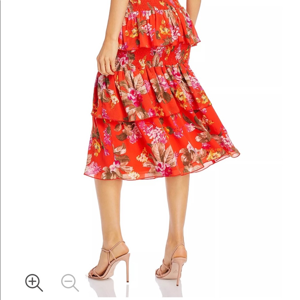 Wayf top and skirt floral orange